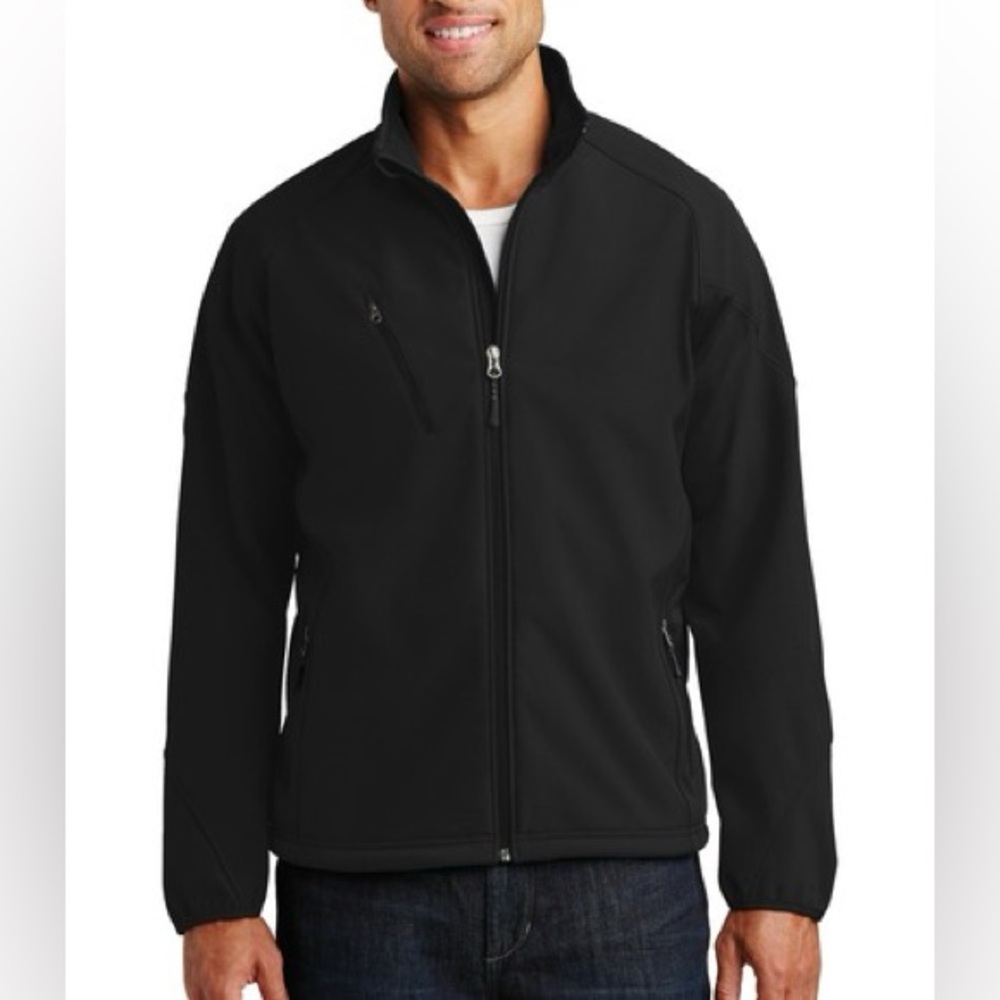 XL Port Authority Textured Soft Shell Jacket - Black